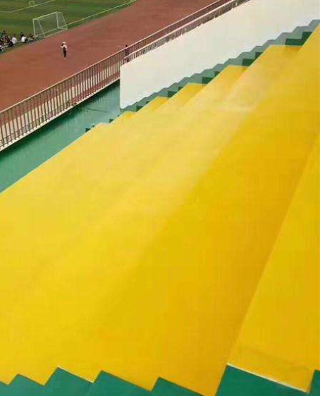 陵城球场台阶翻新修补改造